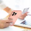 iPhone 14 Pro Card Case Szilikon tok hátlapi kártyatartóval rózsas-5903396164798 1 kép