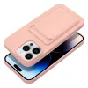 iPhone 14 Pro Card Case Szilikon tok hátlapi kártyatartóval rózsas-5903396164798 6 kép