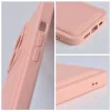 iPhone 14 Pro Card Case Szilikon tok hátlapi kártyatartóval rózsas-5903396164798 7 kép