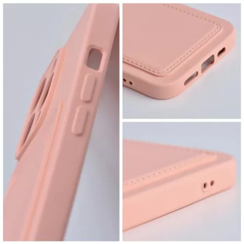 iPhone 14 Pro Card Case Szilikon tok hátlapi kártyatartóval rózsas-5903396164798 7 kép