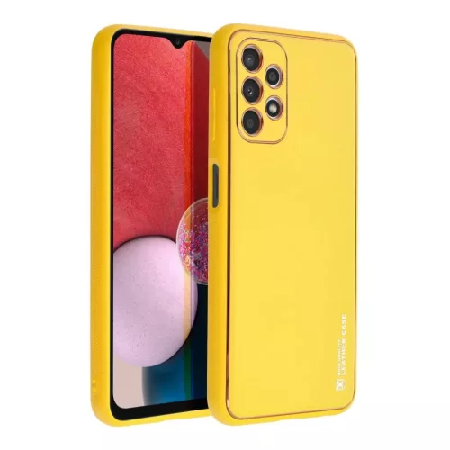 Samsung Galaxy A13 5G/A04S Forcell Leather tok sárga-5903396142550 2 kép
