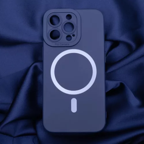iPhone 14 Plus Szilikon MagSafe kompatibilis tok sötétkék-5900495045942 2 kép