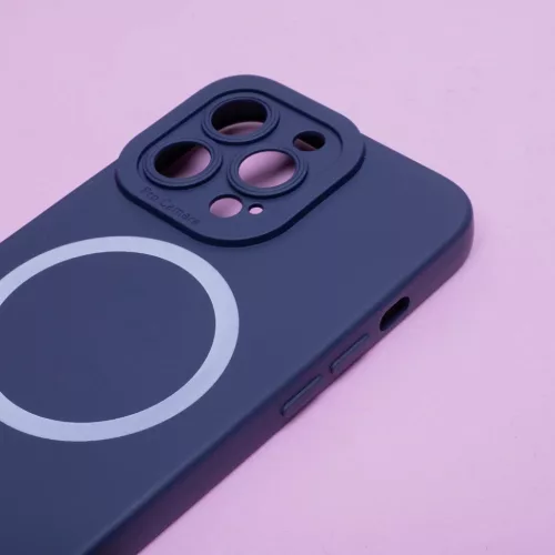 iPhone 14 Plus Szilikon MagSafe kompatibilis tok sötétkék-5900495045942 4 kép