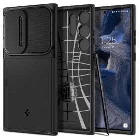   Samsung Galaxy S23 Ultra Spigen Optik Armor Tok Kameravédelemmel Fekete