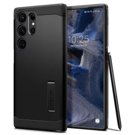   Samsung Galaxy S23 Ultra Spigen Tough Armor tok kihajtható támasszal fekete (S Pent nem tartalmaz)