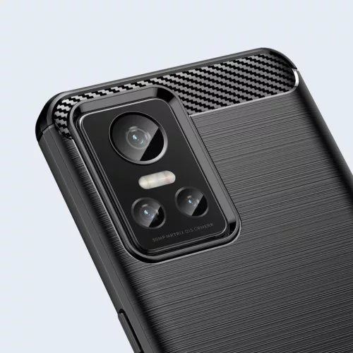 Realme GT Neo 3 Carbon szénszál mintájú TPU tok fekete-9145576267646 5 kép