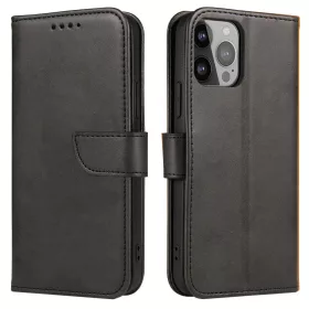 Xiaomi Redmi A1 Plus Elegant mágneses bőr fliptok fekete-9145576270875 2 kép