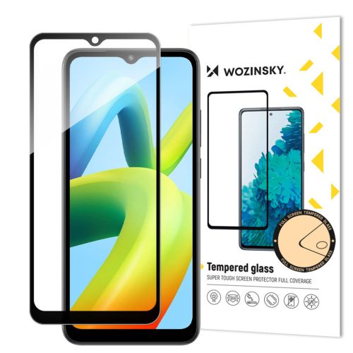 Xiaomi Redmi A1 Plus üvegfólia Wozinsky Full Glue 9H fekete kerettel-9145576268780 13 kép