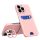 iPhone 14 Pro Leather Stand tok kártyatartóval rózsaszín-9145576269701 8 kép