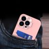 iPhone 14 Pro Leather Stand tok kártyatartóval rózsaszín-9145576269701 7 kép