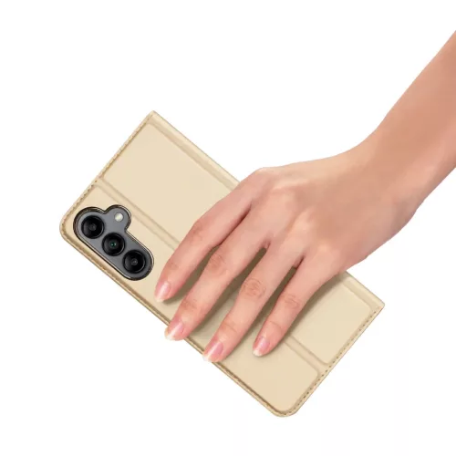 Samsung Galaxy A34 5G Dux Ducis Skin Pro Öko Bőr fliptok arany-6934913030202 7 kép