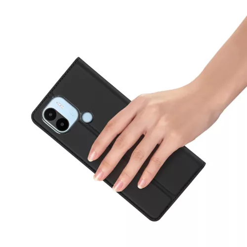 Xiaomi Redmi A1 Plus Dux Ducis Skin Pro Öko Bőr fliptok fekete-6934913031353 3 kép