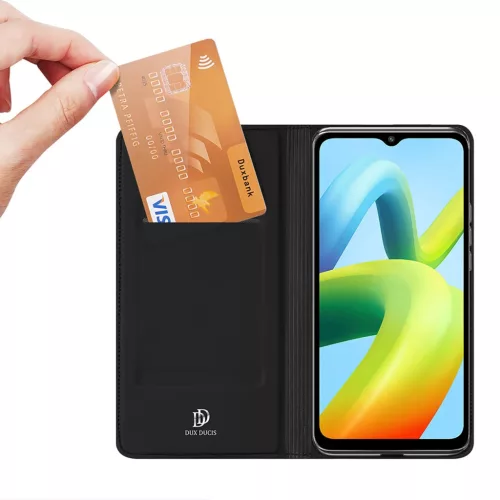 Xiaomi Redmi A1 Plus Dux Ducis Skin Pro Öko Bőr fliptok fekete-6934913031353 6 kép