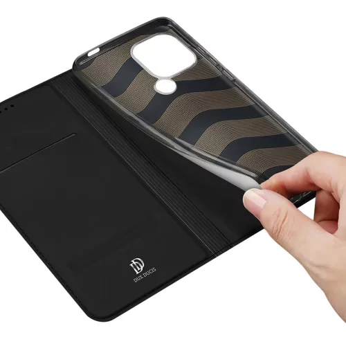 Xiaomi Redmi A1 Plus Dux Ducis Skin Pro Öko Bőr fliptok fekete-6934913031353 8 kép