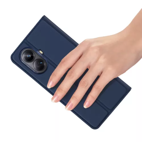 Realme 10 Pro Dux Ducis Skin Pro Öko Bőr fliptok kék-6934913030059 5 kép