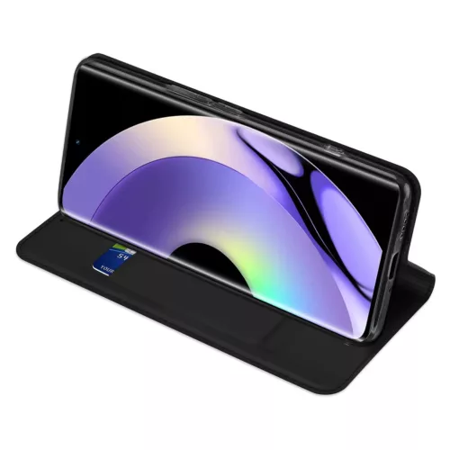 Realme 10 Pro Plus Dux Ducis Skin Pro Öko Bőr fliptok fekete-6934913030066 6 kép