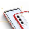 Samsung Galaxy S23 Plus Clear 3 az 1-ben szilikon tok kerettel piros-9145576272688 6 kép