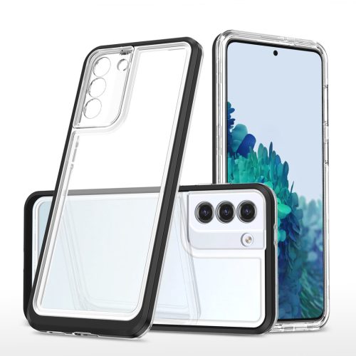 Samsung Galaxy S23 Plus Clear 3 az 1-ben szilikon tok kerettel fekete-9145576272701 8 kép