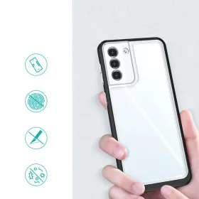 Samsung Galaxy S23 Plus Clear 3 az 1-ben szilikon tok kerettel fekete-9145576272701 1 kép