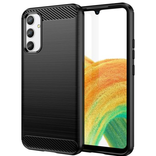 Samsung Galaxy A04E Carbon szénszál mintájú TPU tok fekete-9145576271803 8 kép