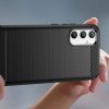 Samsung Galaxy A04E Carbon szénszál mintájú TPU tok fekete-9145576271803 4 kép