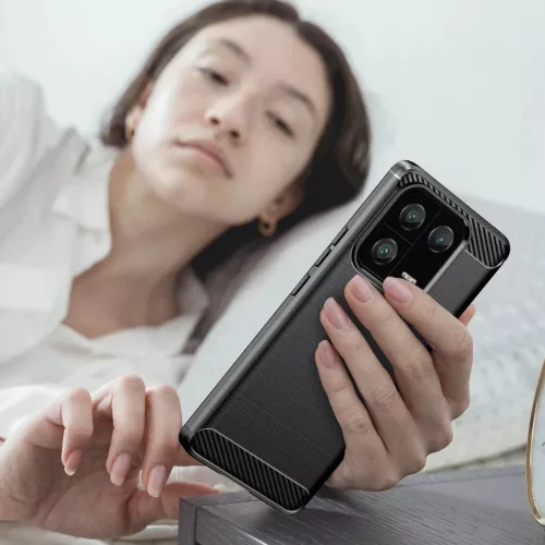 Xiaomi 13 Pro Carbon szénszál mintájú TPU tok fekete-9145576271797 2 kép