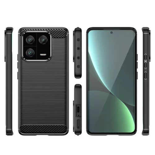 Xiaomi 13 Pro Carbon szénszál mintájú TPU tok fekete-9145576271797 7 kép