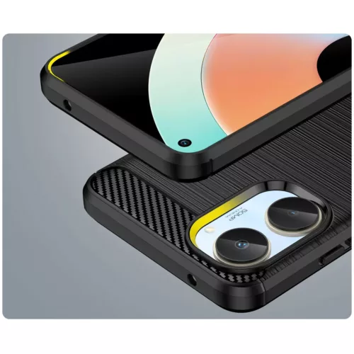Realme 10 Carbon szénszál mintájú TPU tok fekete-9145576271759 1 kép