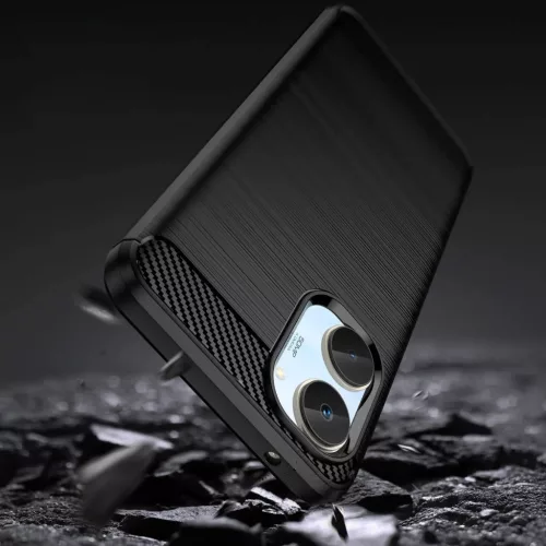 Realme 10 Carbon szénszál mintájú TPU tok fekete-9145576271759 5 kép