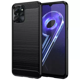   Realme 10 5G/Realme 9i 5G Carbon szénszál mintájú TPU tok fekete