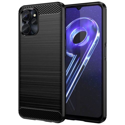 Realme 10 5G/Realme 9i 5G Carbon szénszál mintájú TPU tok fekete-9145576271872 12 kép