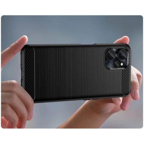 Realme 10 5G/Realme 9i 5G Carbon szénszál mintájú TPU tok fekete-9145576271872 7 kép