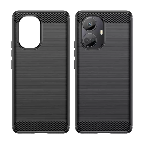 Realme 10 Pro Plus Carbon szénszál mintájú TPU tok fekete-9145576271858 8 kép