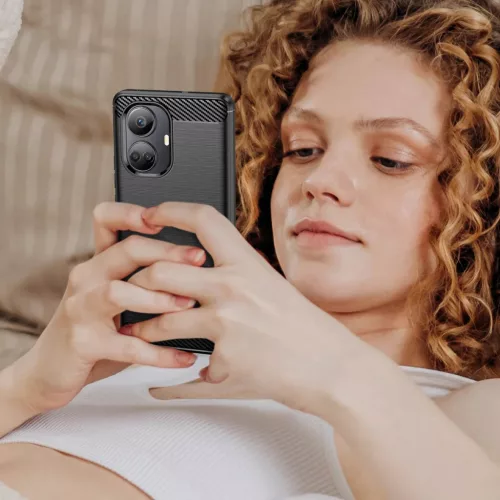 Realme 10 Pro Plus Carbon szénszál mintájú TPU tok fekete-9145576271858 9 kép
