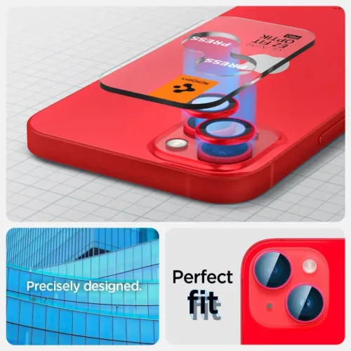 iPhone 14/14 Plus/15/15 Plus Spigen Optik.TR 2x kameralencsevédő 9H -8809896740128 7 kép