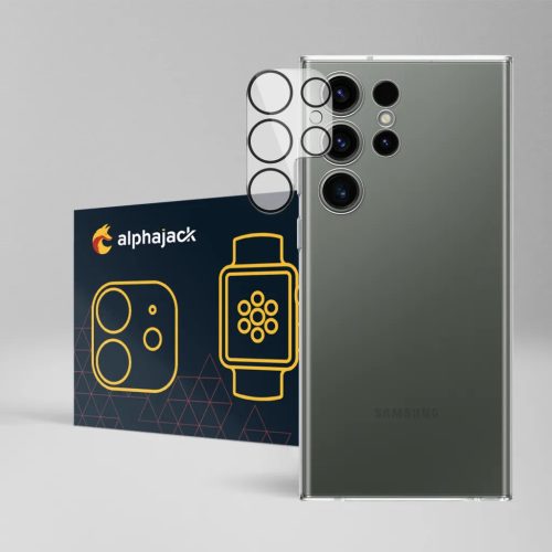 Samsung Galaxy S23 Ultra kamera lencse védő üvegfólia Alphajack 1db