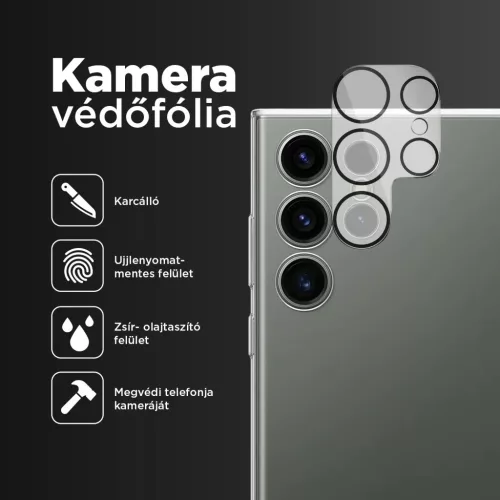 Samsung Galaxy S23 Ultra kamera lencse védő üvegfólia Alphajack 1d- 2 kép