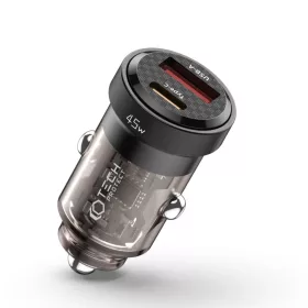   Tech-Protect CC45W 1xUSB Type-C 1xUSB PD45W/QC3.0 Autós Töltő fekete
