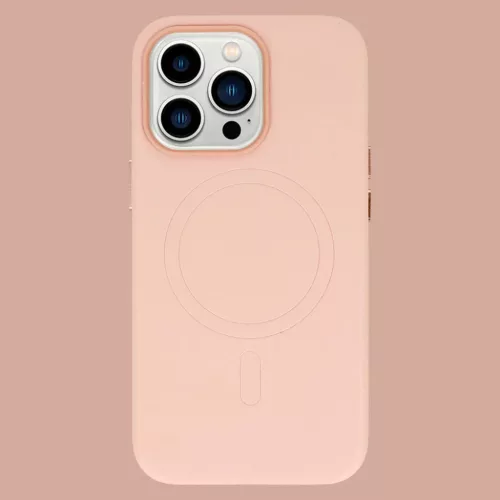 iPhone 13 Pro MagSafe Leather bőr telefontok világos rózsaszín-5900217969372 4 kép