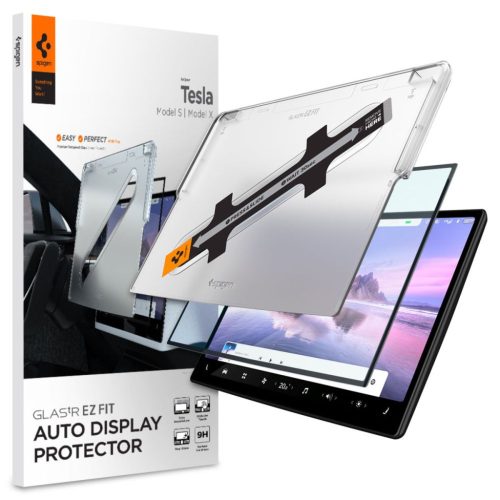 Tesla Model X 2022/ Model S 2021 Spigen Glas.TR EZ Fit kijelzővédő -8809811862423 15 kép