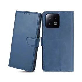 Xiaomi 13 mágneses PU bőr fliptok kártyatartóval kék Alphajack- 1 kép