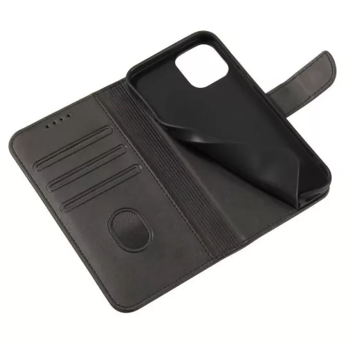 Xiaomi 13 Pro mágneses PU bőr fliptok kártyatartóval fekete Alphaj- 4 kép