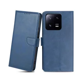 Xiaomi 13 Pro mágneses PU bőr fliptok kártyatartóval kék Alphajac- 1 kép