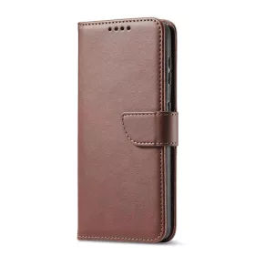 Xiaomi 13 Lite mágneses PU bőr fliptok kártyatartóval sötétbarna- 2 kép
