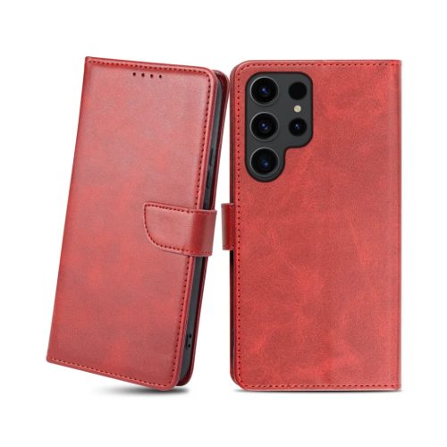Samsung Galaxy S23 Ultra mágneses PU bőr fliptok kártyatartóval pi- 1 kép