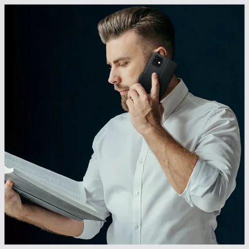 Oppo Reno 8T Tech-Protect Wallet fliptok fekete-9490713933428 4 kép