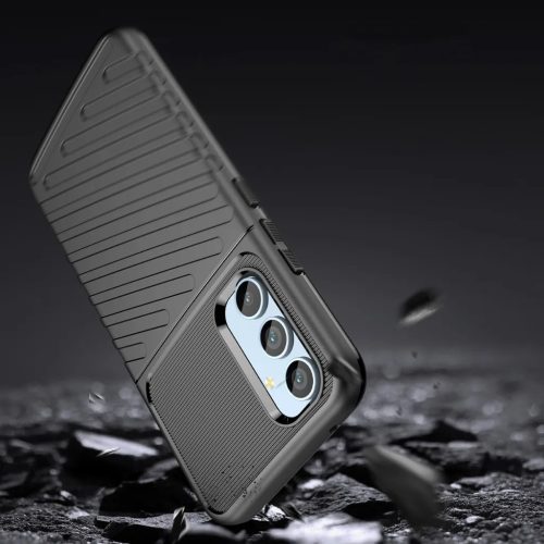 Samsung Galaxy A54 5G Thunder fokozott védelmet biztosító flexibilis TPU tok fekete