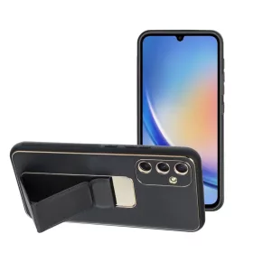 Samsung Galaxy A34 5G Forcell Leather Kickstand tok fekete-5903396194047 9 kép