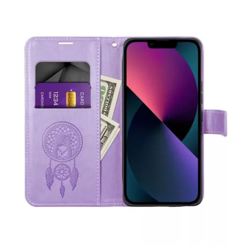 Samsung Galaxy A54 5G Forcell MEZZO álomfogó mintás fliptok lila-5903396197581 2 kép