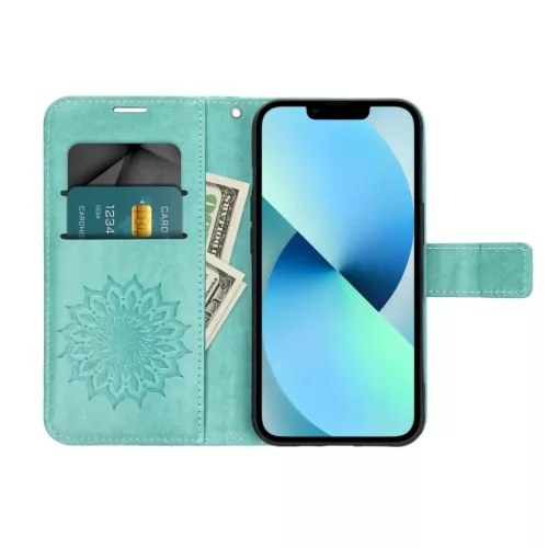 Samsung Galaxy A54 5G Forcell MEZZO mandala mintás fliptok zöld-5903396197550 8 kép